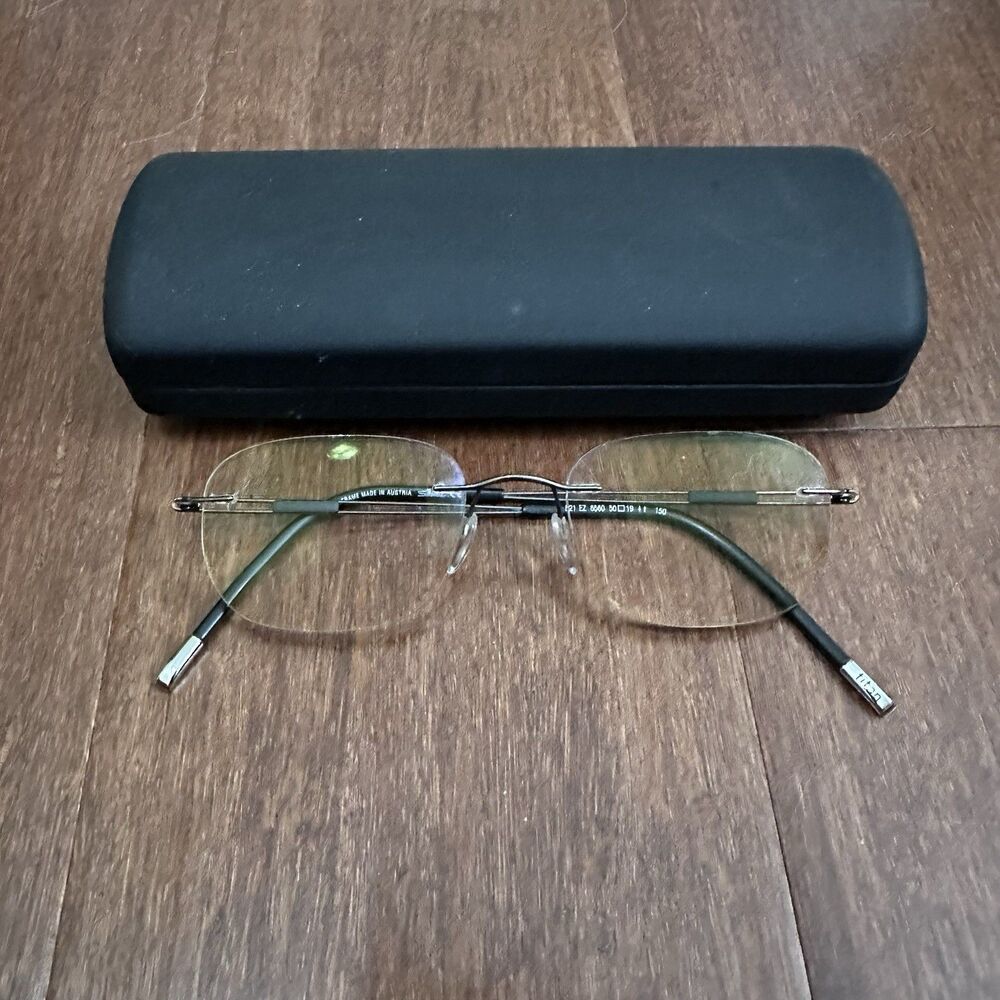 Silhouette 5521 EZ 6560 Rimless Titanium Eyeglass Frames Austria 50-19-150